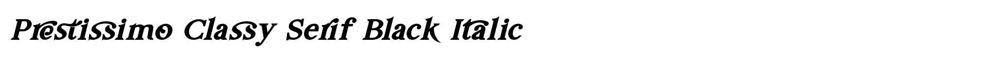 Prestissimo Classy Serif Black Italic image
